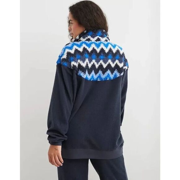 Aerie Hometown Holiday Quarter Zip Sweatshirt L NWT - Picture 9 of 9